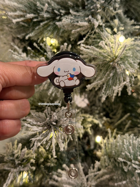 Cinammonroll PH Flag Heart ID Badge Reel ( Alligator Clip )