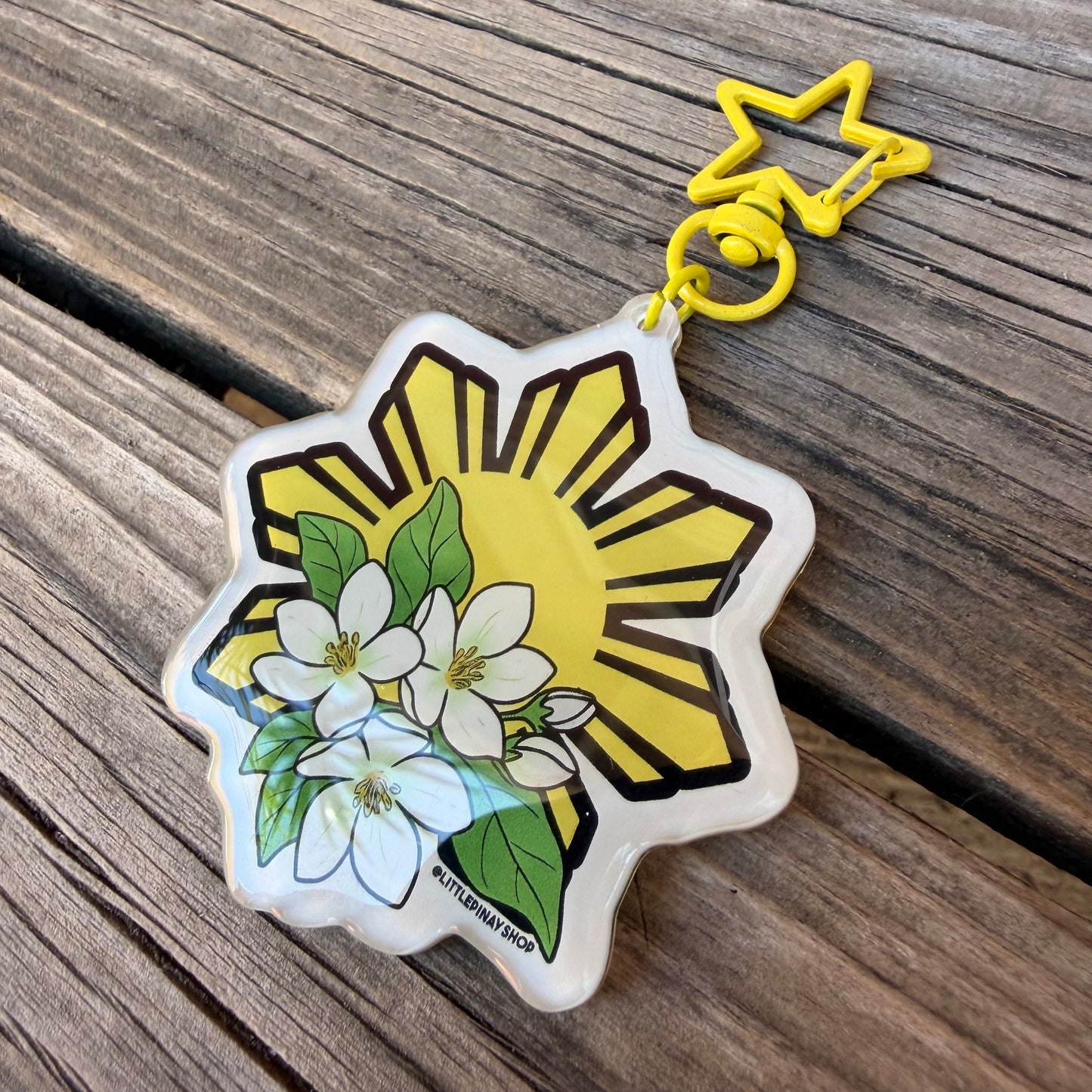 Sun Sampaguita Keychain , Bag Charm