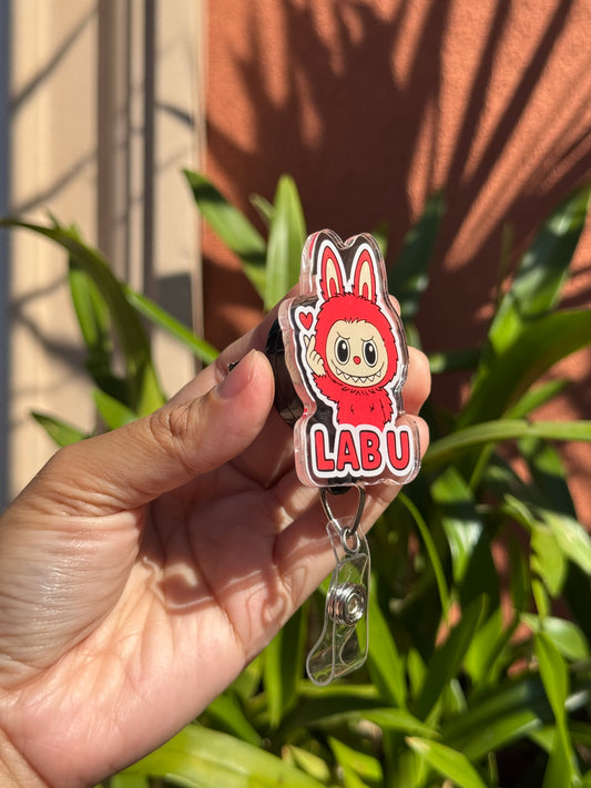 I “ Lab U “ ID Badge Reel ( Alligator Clip )