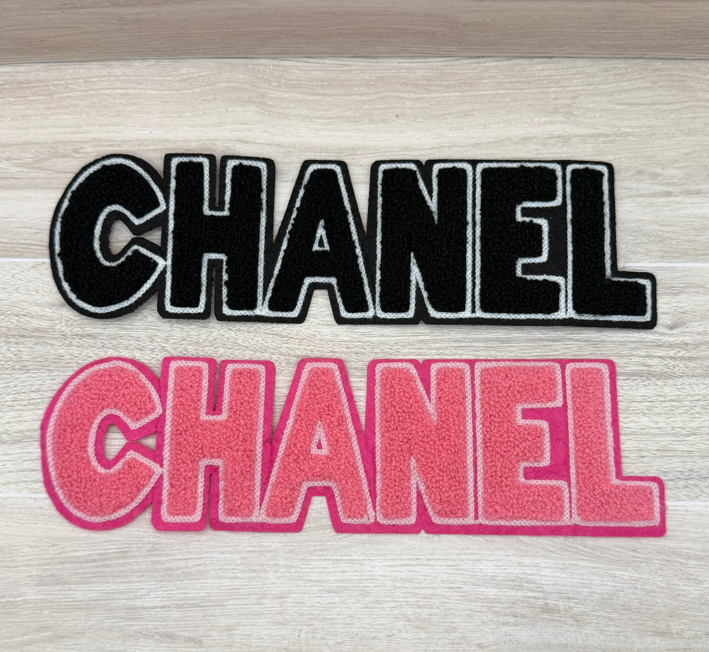 Oversized Chenille Letter Iron-On Patch | Varsity Block Text Appliqué | 9.8” Wide Statement Patch