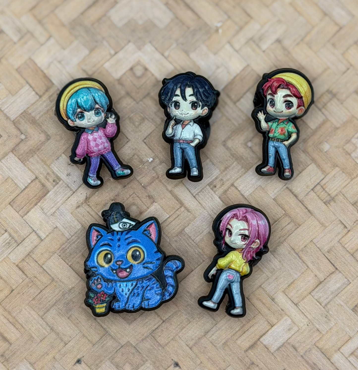 K-Pop Demon Hunters Croc Charms Set • Ramen Cup Charms • Trendy Character Jibbitz Pack for Crocs