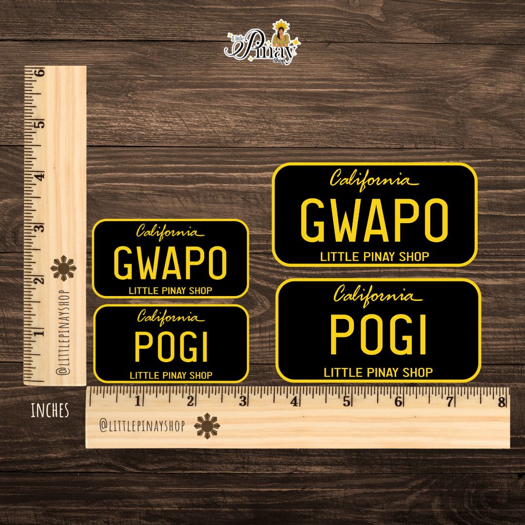 Gwapo License Plate Sticker โ California Edition