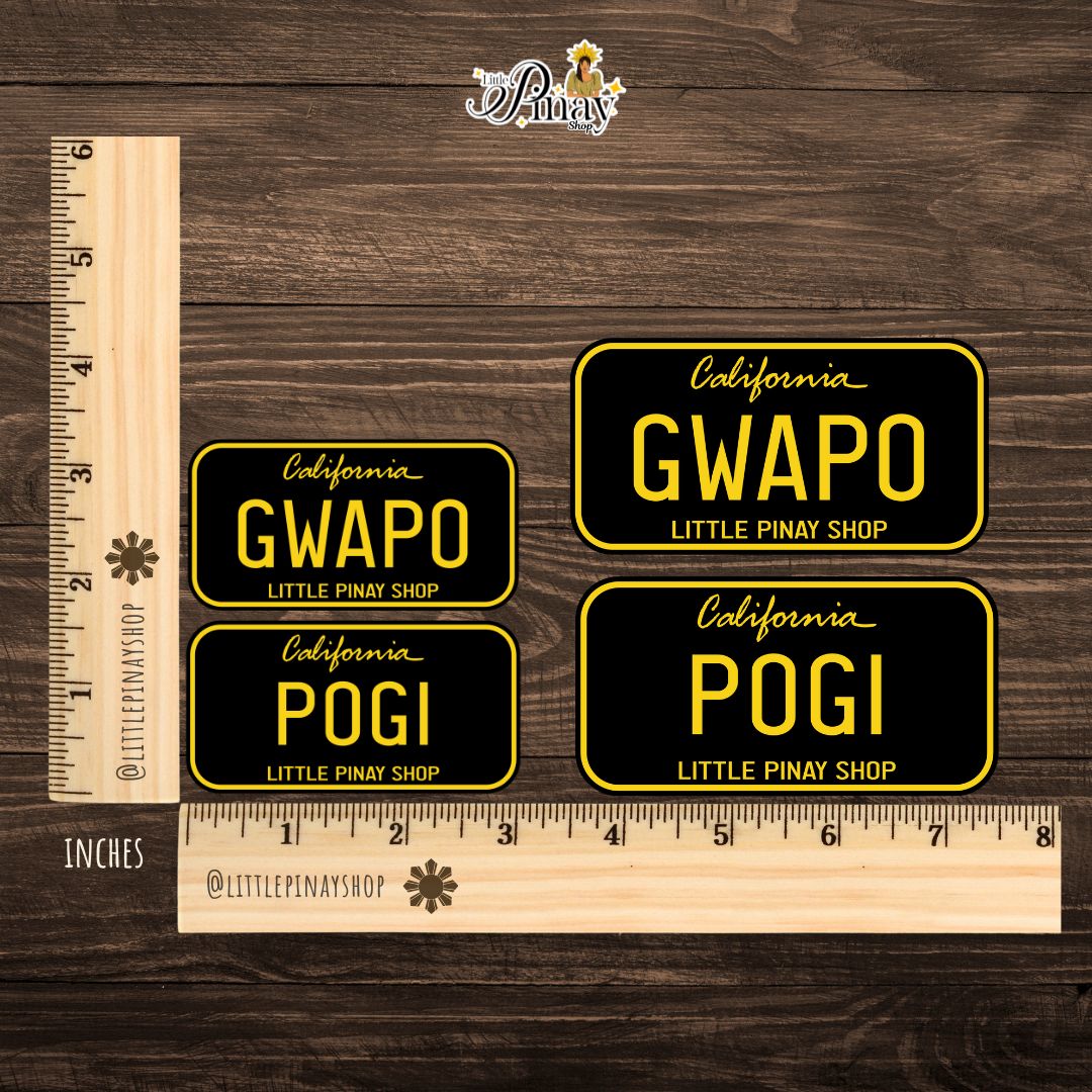 Gwapo License Plate Sticker โ California Edition