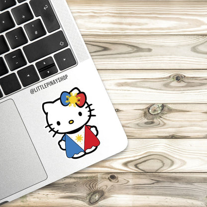 Pinay Kitty Flag Dress Sticker