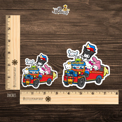 Kawaii Jeepney Friends Sticker
