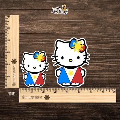 Pinay Kitty Flag Dress Sticker