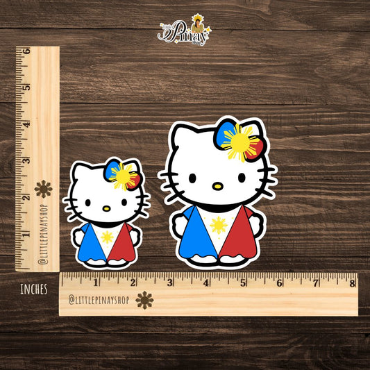 Pinay Kitty Flag Dress Sticker