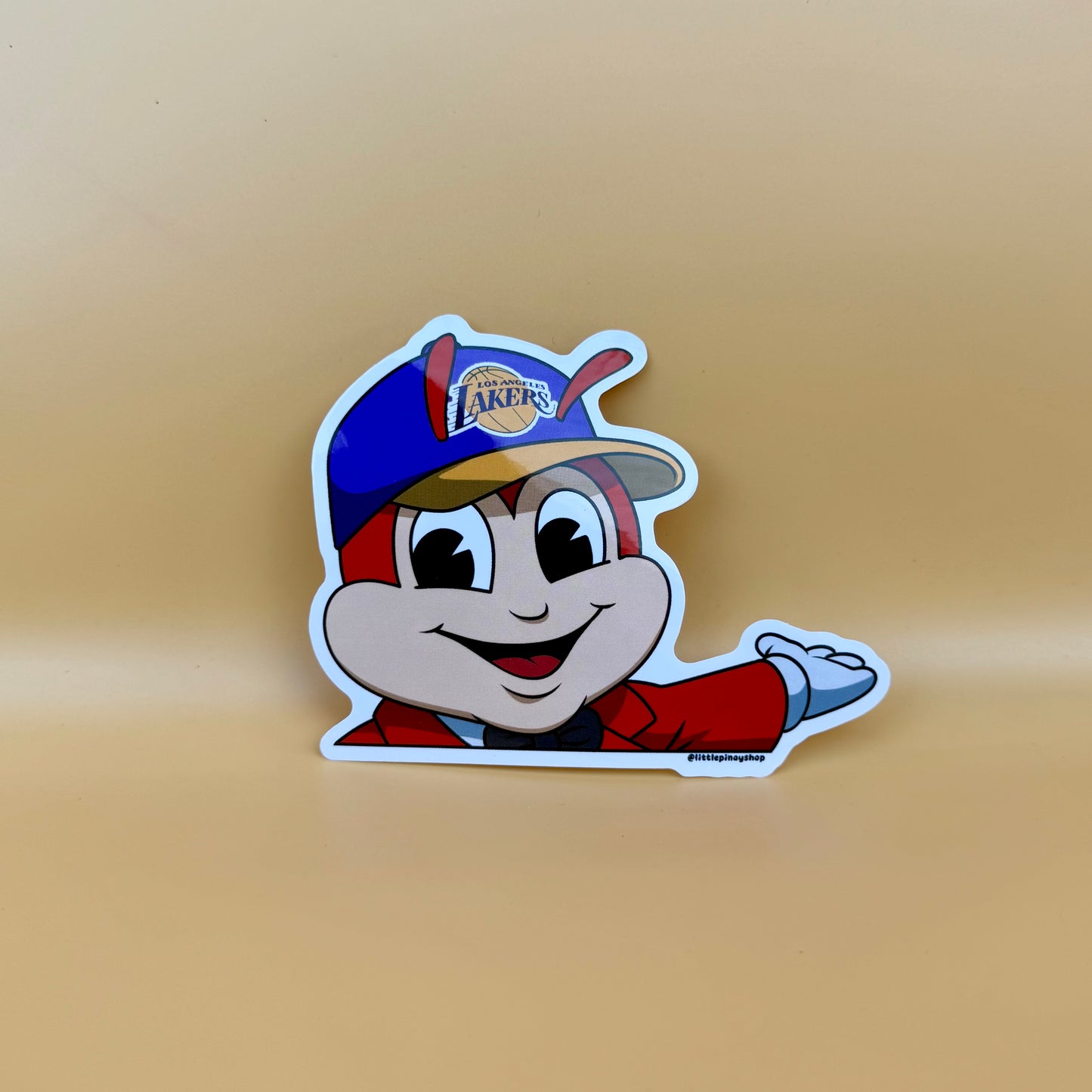 Filipino Jollibee Inspired Car Decal 🇵🇭 | Peeker Sticker | Sports Team Edition | Waterproof UV Vinyl | 4” Wide