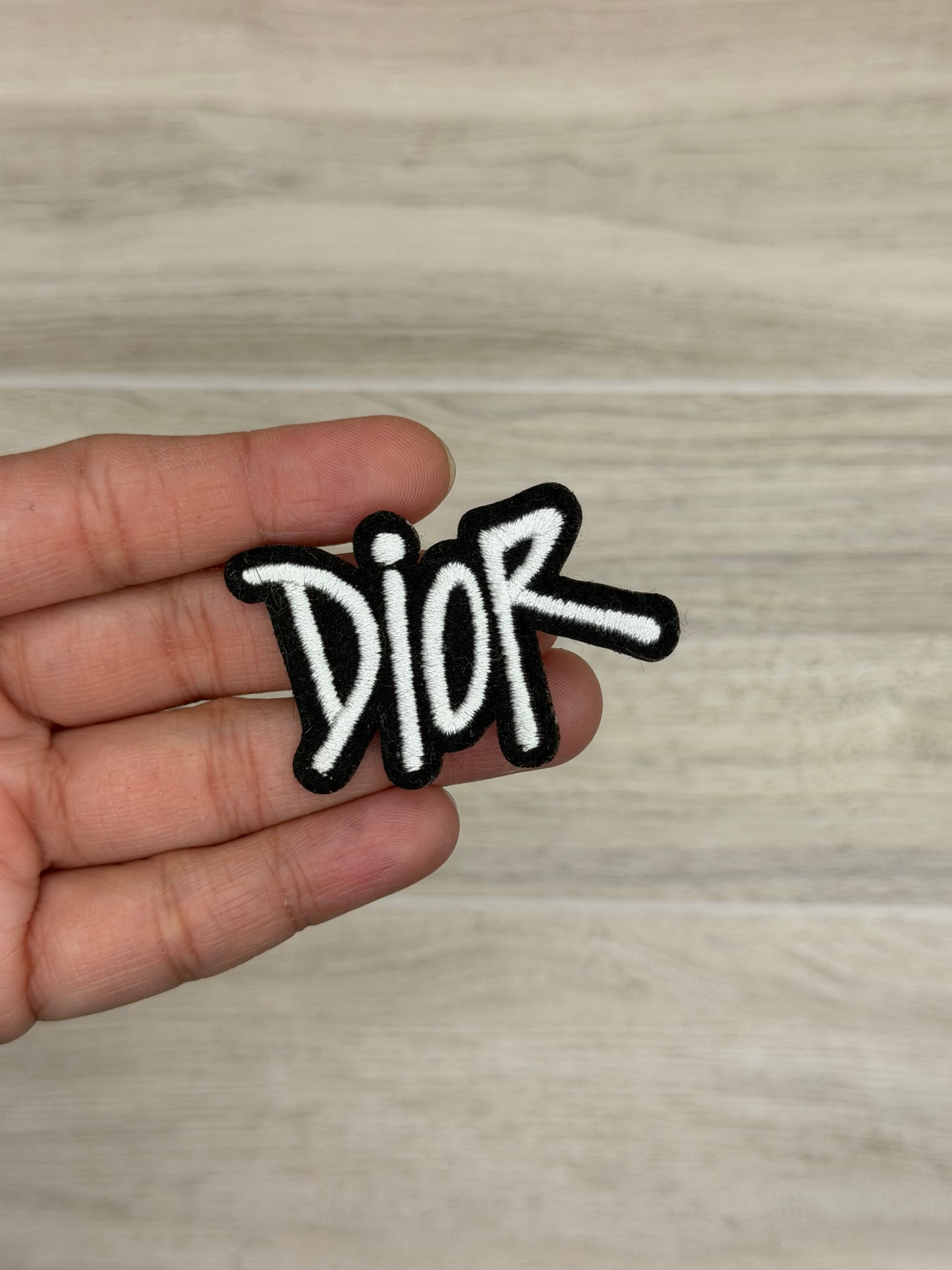 Mini DIOR Text Iron-On Patch