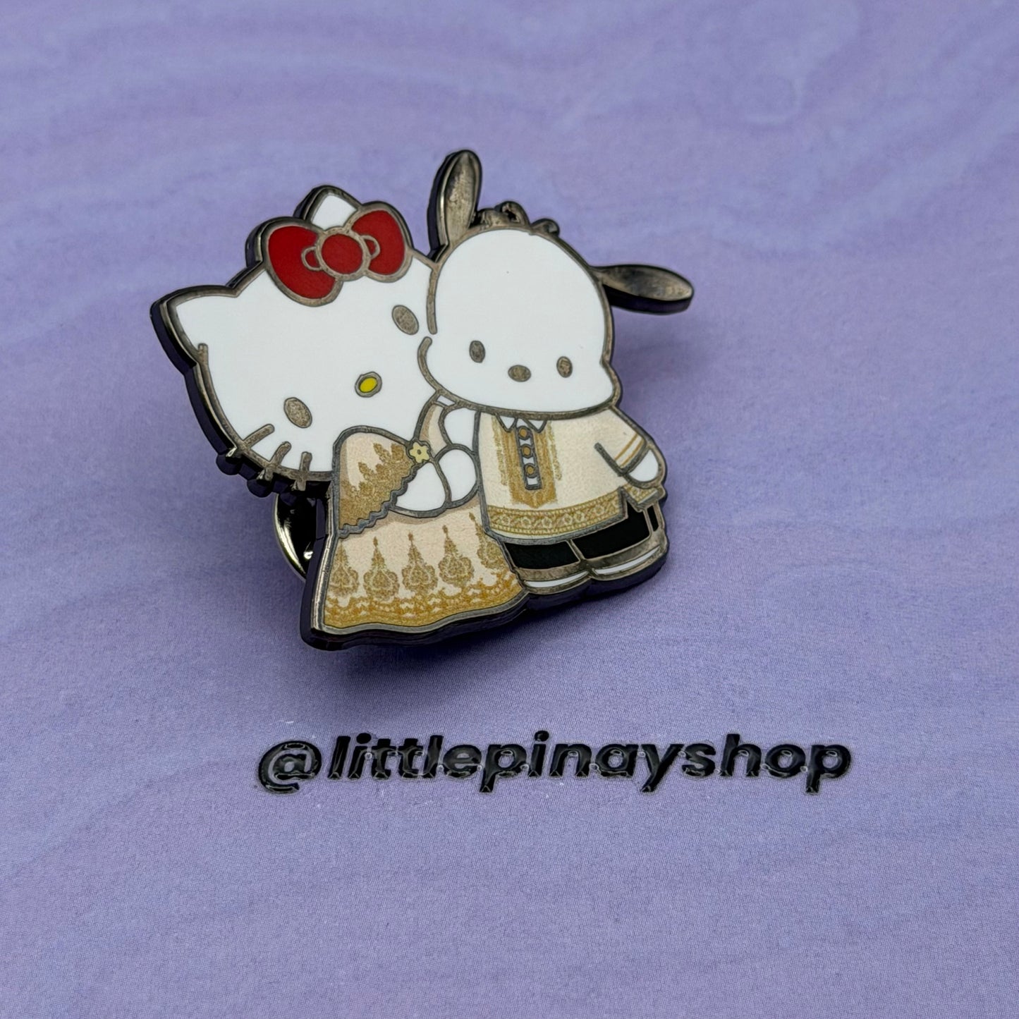 Hello Kitty & Pochacco Filipino Barong & Filipiniana Hard Enamel Pin