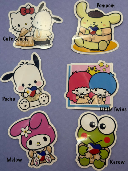 Filipino Kawaii Culture Waterproof Vinyl Sticker | Filipino Inspired Cute Character Sticker | 3" UV Laminated Laptop, Water Bottle, Journal