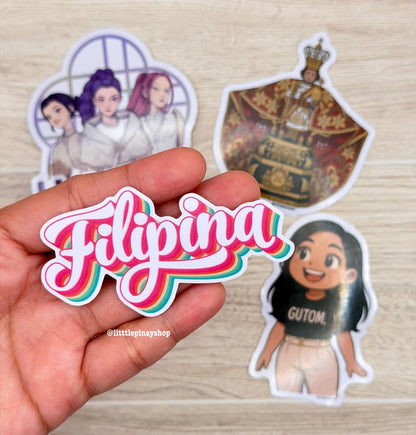 Filipina Vibes Waterproof Vinyl Sticker | Pinay Culture Art | 3” Sticker
