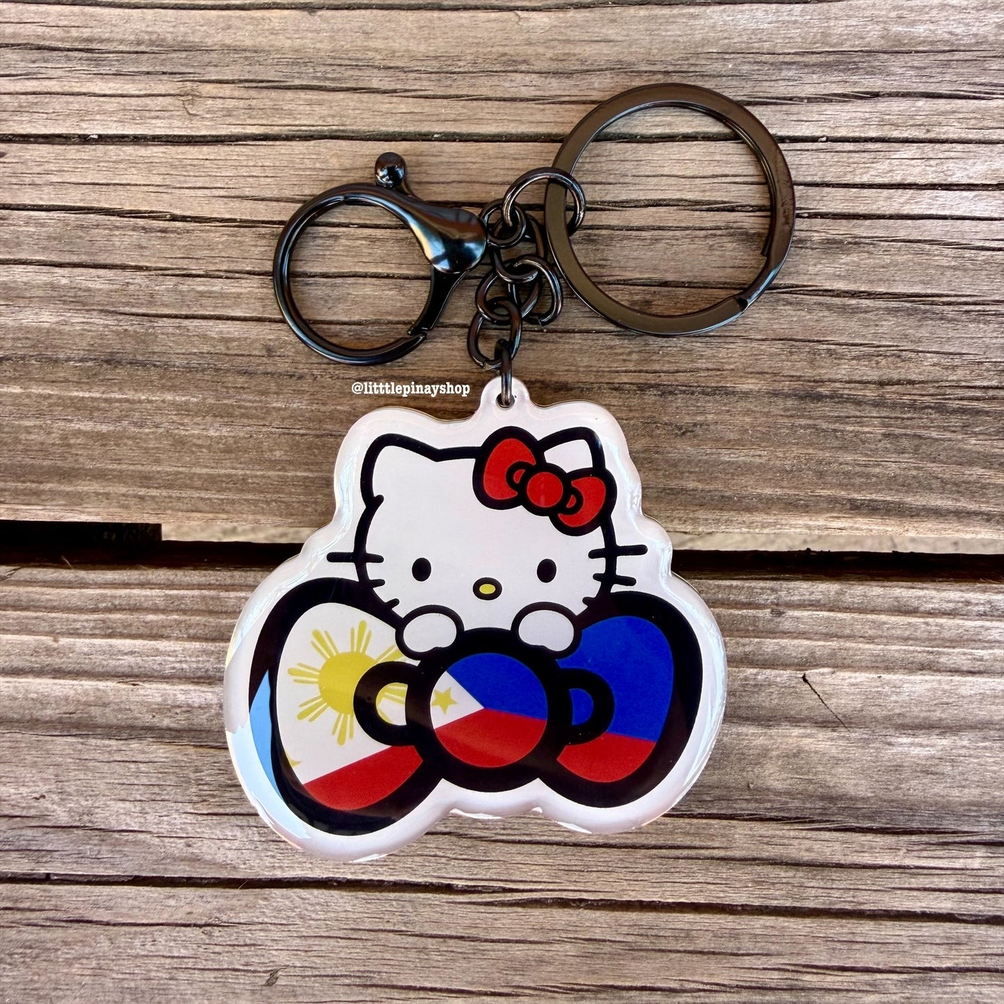 Kitty Ph Flag Bow Acrylic Keychain , Bag Charm
