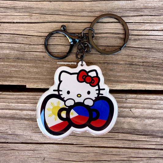 Kitty Ph Flag Bow Acrylic Keychain , Bag Charm