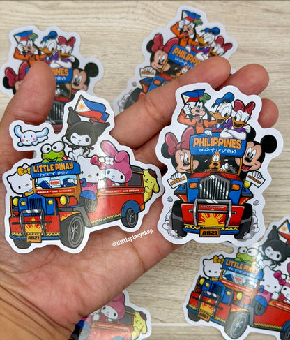 Filipino Jeepney Barkada Waterproof Vinyl Sticker