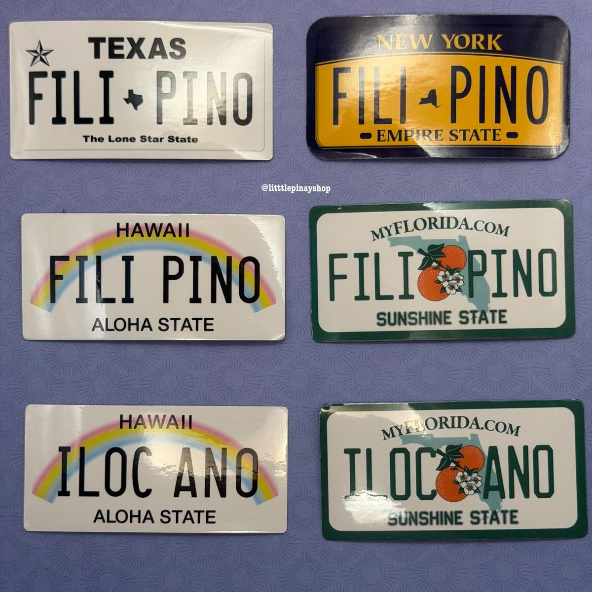Filipino State License Plate Vinyl Stickers
