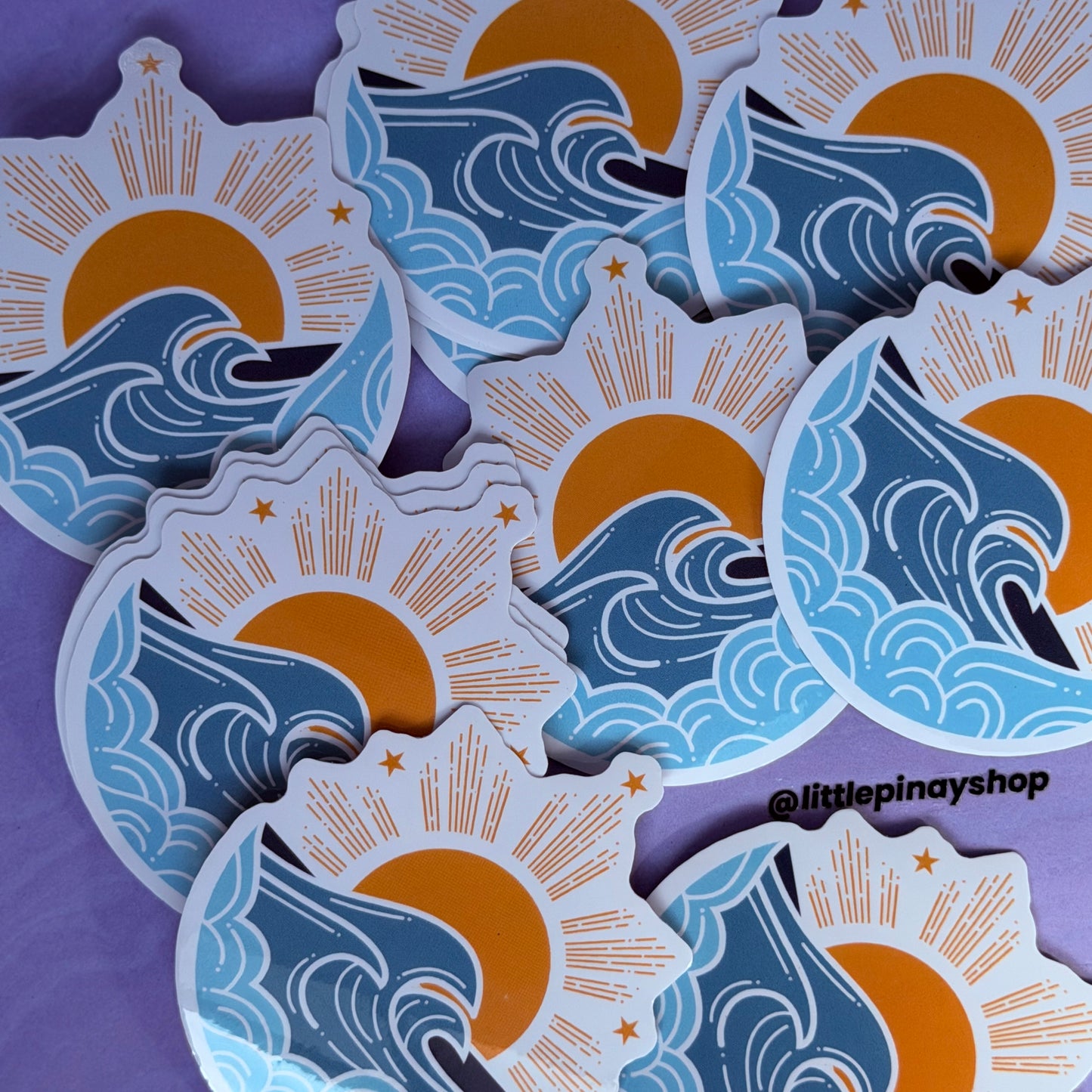3” Filipino Sun Wave UV Laminated Vinyl Sticker