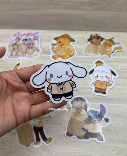 Cute Character in Barong Tagalog , Fan Art , 3-inch , Waterproof Vinyl Stickers