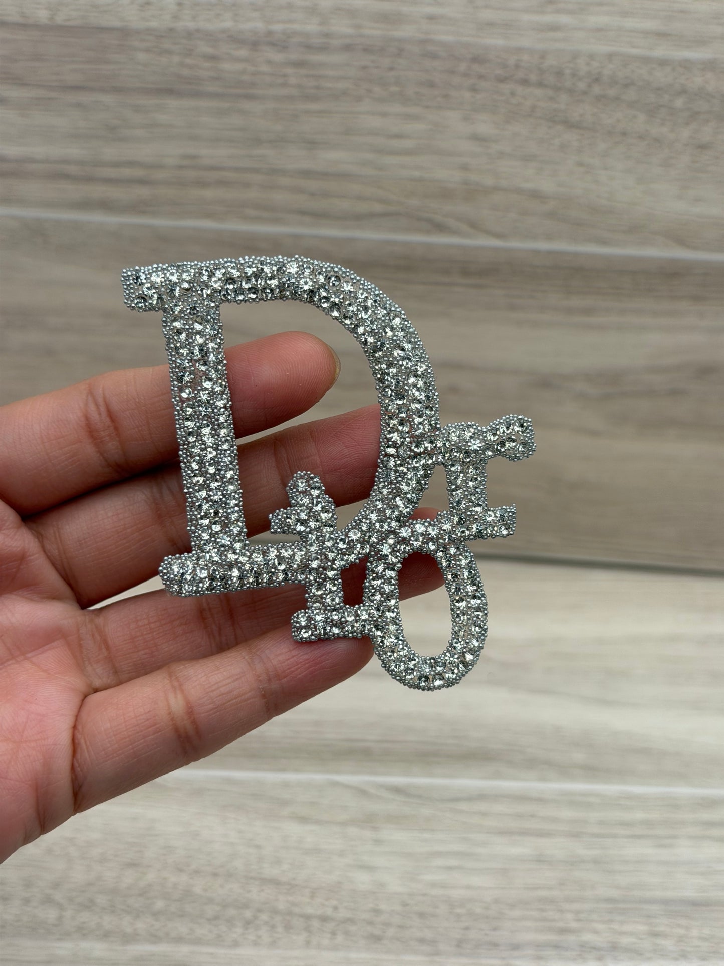 Rhinestone Logo-Style Iron-On Patch | 2.5”–3” Approx. | Choose Your Design | Sparkly Appliqué | Sold Individually