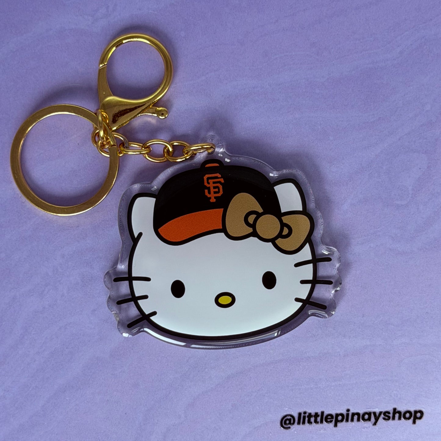Sports Kitty Double Sided Acrylic Keychain