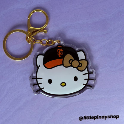Sports Kitty Double Sided Acrylic Keychain