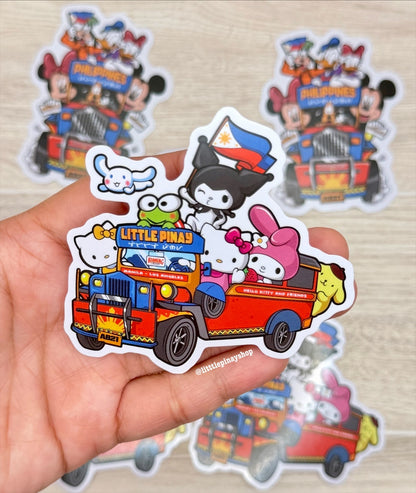 Filipino Jeepney Barkada Waterproof Vinyl Sticker
