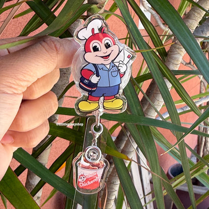 Jolli-Nurse , PT , Postal Worker Inspired , ID Badge Reel ( Alligator Clip )