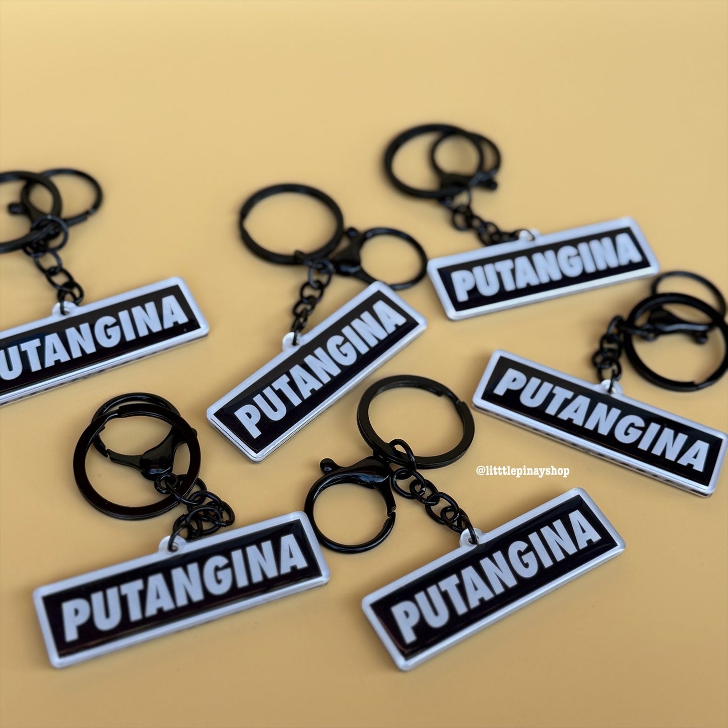 Putangina Keychain | Filipino Slang Keychain | Funny Tagalog Gift | 2.5” Double-Sided Epoxy Charm | Pinoy Humor Gift