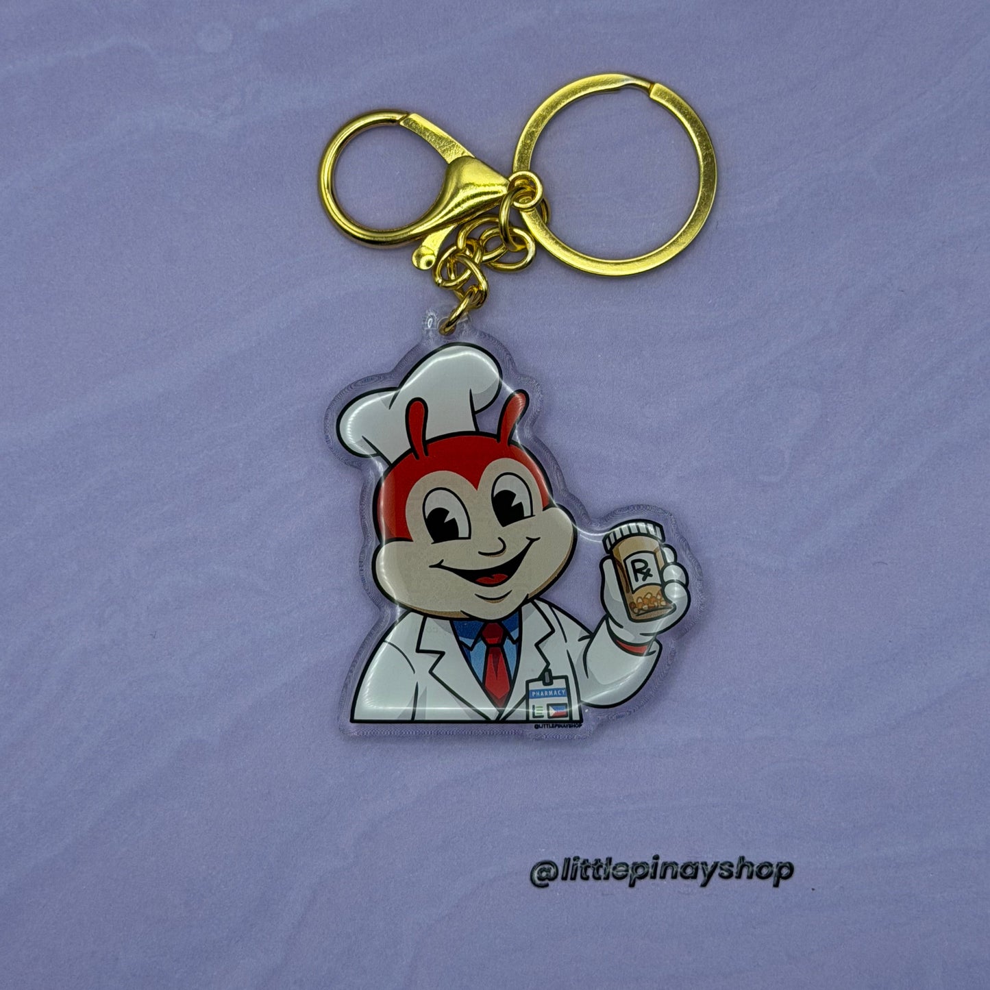 Jollibee Inspired Career Acrylic Keychain | Nurse, Teacher, Dentist, Pharmacist, Lab Tech, Military, Navy & Flight Attendant Gift, Bag Charm