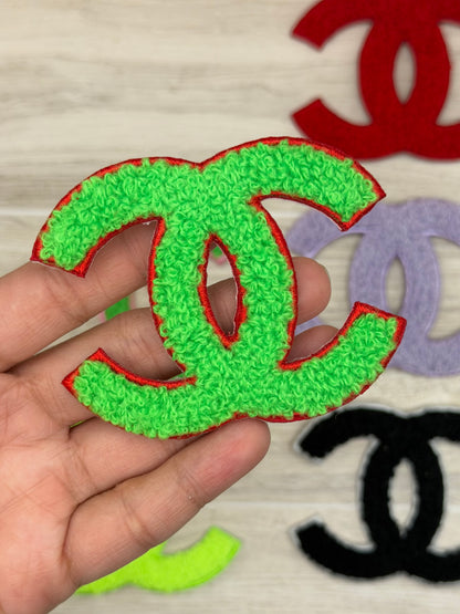 Chenille Fuzzy CC Iron-On Patch