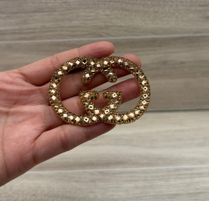 GG Inspired Iron-On Patch | Choose Your Design | Embroidered & Rhinestone Appliqué | Sold Individually