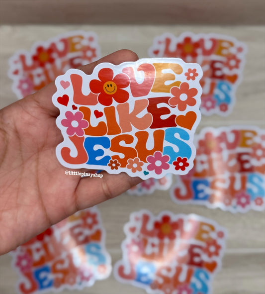 Love Like Jesus Vinyl Sticker | Christian Faith Sticker | 3 Inch Waterproof Decal