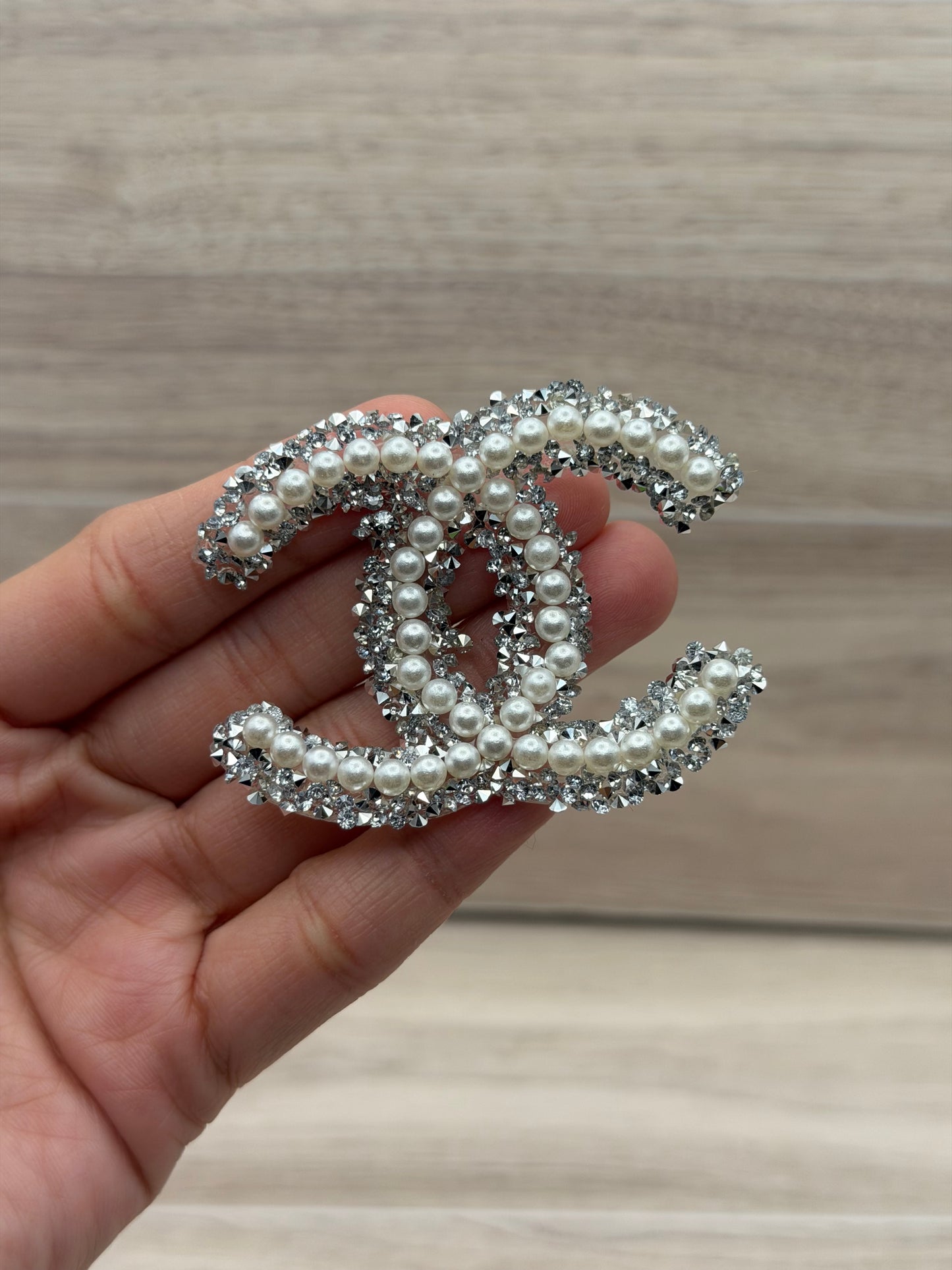 Rhinestone Logo-Style Iron-On Patch | 2.5”–3” Approx. | Choose Your Design | Sparkly Appliqué | Sold Individually