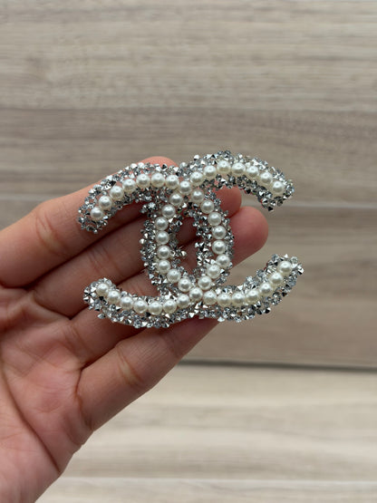 Rhinestone Logo-Style Iron-On Patch | 2.5”–3” Approx. | Choose Your Design | Sparkly Appliqué | Sold Individually