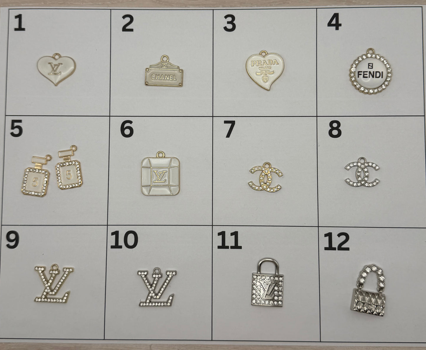 Style 1 | Designer-Inspired Pendant Charm | Choose Your Style | DIY Jewelry, Keychains & Accessories (Sold Individually)