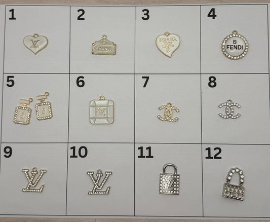 Style 1 | Designer-Inspired Pendant Charm | Choose Your Style | DIY Jewelry, Keychains & Accessories (Sold Individually)