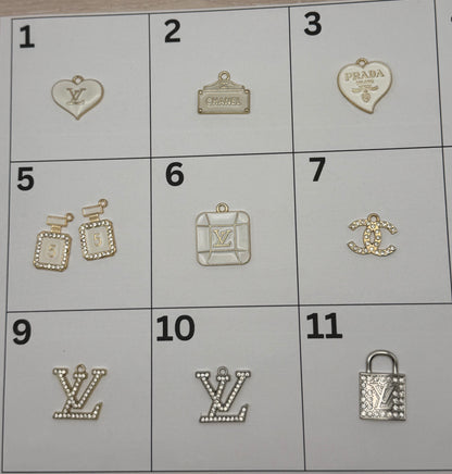 Style 1 | Designer-Inspired Pendant Charm | Choose Your Style | DIY Jewelry, Keychains & Accessories (Sold Individually)