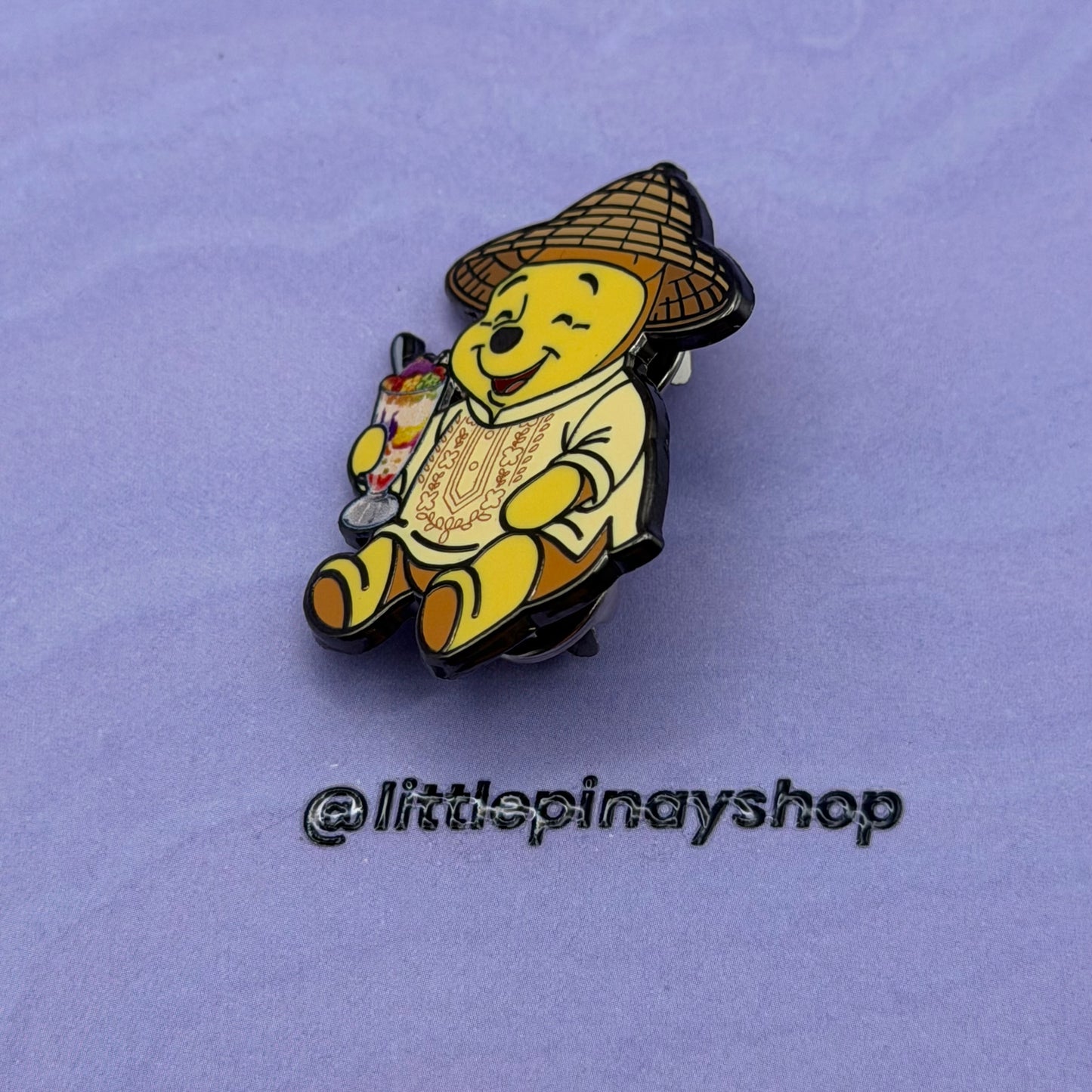 Barong Pooh Halo-Halo Hard Enamel Pin