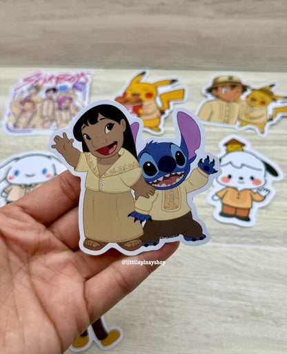 Cute Character in Barong Tagalog , Fan Art , 3-inch , Waterproof Vinyl Stickers