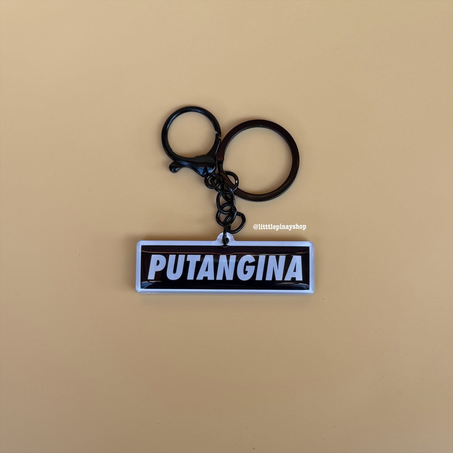 Putangina Keychain | Filipino Slang Keychain | Funny Tagalog Gift | 2.5” Double-Sided Epoxy Charm | Pinoy Humor Gift