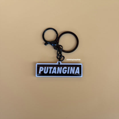 Putangina Keychain | Filipino Slang Keychain | Funny Tagalog Gift | 2.5” Double-Sided Epoxy Charm | Pinoy Humor Gift