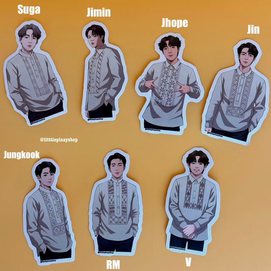 OT7 Barong Idols Sticker (Waterproof & UV Laminated)