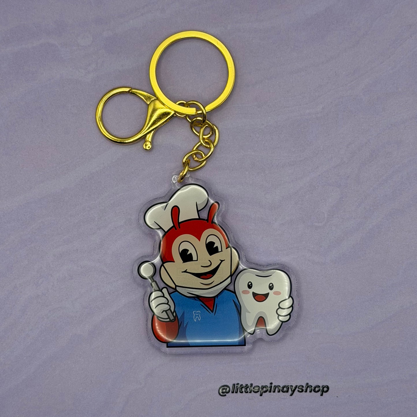 Jollibee Inspired Career Acrylic Keychain | Nurse, Teacher, Dentist, Pharmacist, Lab Tech, Military, Navy & Flight Attendant Gift, Bag Charm