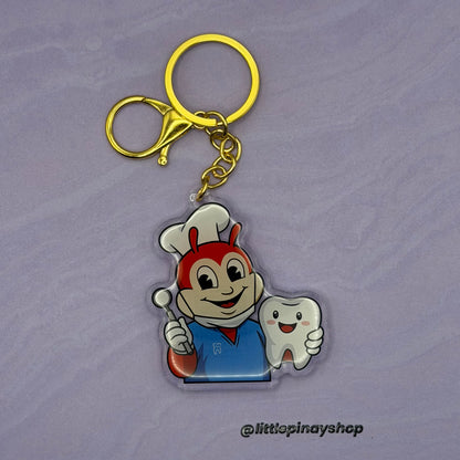 Jollibee Inspired Career Acrylic Keychain | Nurse, Teacher, Dentist, Pharmacist, Lab Tech, Military, Navy & Flight Attendant Gift, Bag Charm