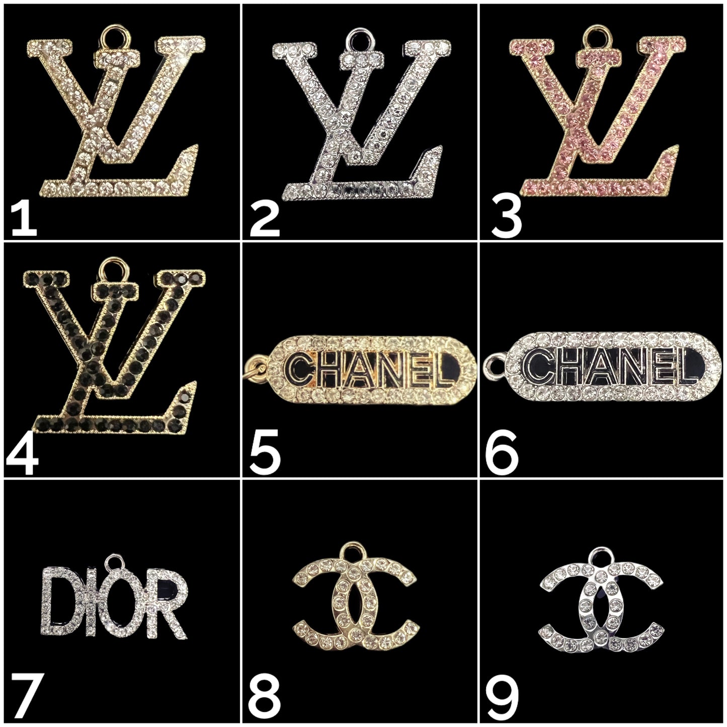 Luxury Inspired Rhinestone Pendant Charm