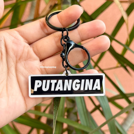 Putangina Keychain | Filipino Slang Keychain | Funny Tagalog Gift | 2.5” Double-Sided Epoxy Charm | Pinoy Humor Gift