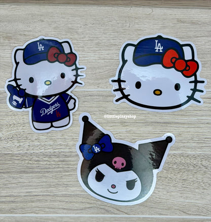 Dodgers Kawaii Cutie Fan Waterproof Vinyl Sticker