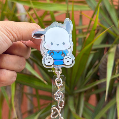 Cute Pochacco Nurse Healthcare Worker ID Badge Reel ( Alligator Clip )