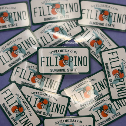 Filipino State License Plate Vinyl Stickers