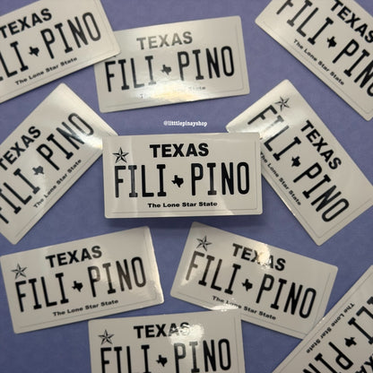 Filipino State License Plate Vinyl Stickers